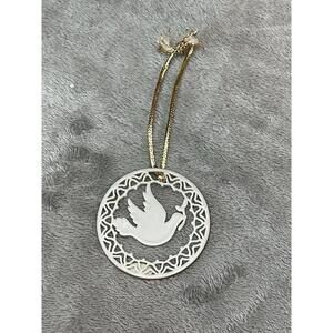 VTG LENOX Yuletide Collection Peace Dove Ornament, White Porcelain 1990